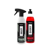 Kit Vonixx Limpador Pneus e Borrachas Delet 500ML e Revitalizador Shiny 500ML