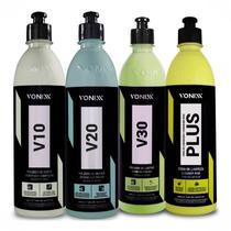 Kit Vonixx Polimento Automotivo V10 + V20 + V30 + Carnaúba Plus