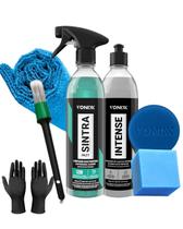 Kit vonixx sintra fast intense limpeza e revitalização de plásticos internos limpa, desengraxa e acabamento profissional