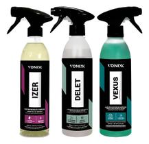 Kit Vonixx Vexus Limpador Rodas E Pneus + Delet E Izer 500ml