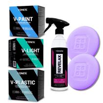 Kit Vonixx Vitrificação V-Light V-Paint V-Plastic Kit Vonixx Vitrificação V-Light V-Paint V-Plastic