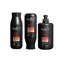 Kit Vult Cabelos Crespos 4A ao 4C Sh 350ml +Cond 325ml + C.Pent 300ml