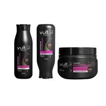 Kit Vult Choque de Reconstrução Sh 350ml +Cond 325ml + Mascara 250ml