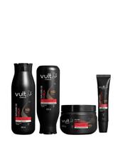 Kit Vult Explosão de Força Shampoo 350ml + Condicionador 325ml+Mascara 250g+Tonico do Crescimento 65ml