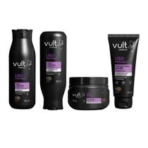 Kit Vult Liso Profundo Sh 350ml+Cond 325ml+Más 250ml+Creme Defri 100ml