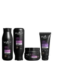 Kit Vult Liso Profundo Shampoo 350ml + Condicionador 325ml+Mascara 250g+Creme Defrizante 100ml Kit Vult Liso Profundo Shampoo 350ml + Condicionador 325ml+Mascara 250g+Creme Defrizante 100ml