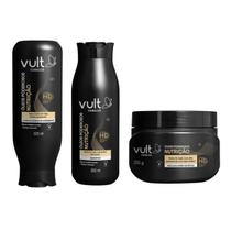 Kit Vult Óleos Poderosos Nutrição Sh 350ml +Cond 325ml + Mascara 250g
