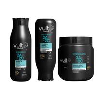 Kit Vult Ondulados 2A ao 2C Sh 350ml +Cond 325ml+Mascara 500g