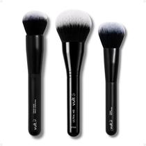 Kit Vult Pincéis para Maquiagem: Base, Pó e Blush