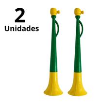 KIT Vuvuzela Corneta Torcedor Grande Brasil 41cm Som Potente KIT Vuvuzela Corneta Torcedor Grande Brasil 41cm Som Potente