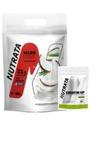 KIT W 100 Concentrata 900g creme de Coco Nutrata + Creatina Pura 300G