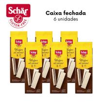 KIT Wafers al cacao Dr. Schar 125g - Caixa com 6 unidades