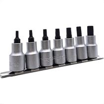Kit Waft Soquete Bits Torx Curto 1/2''Cromo Vanadio Com 7 Pecas 6345 Kit Waft Soquete Bits Torx Curto 1/2''Cromo Vanadio Com 7 Pecas 6345