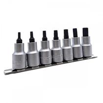 Kit Waft Soquete Bits Torx Curto 1/2''Cromo Vanadio Com 7 Pecas 6345 Kit Waft Soquete Bits Torx Curto 1/2''Cromo Vanadio Com 7 Pecas 6345