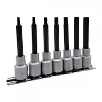 Kit Waft Soquete Bits Torx Longo 1/2''Cromo Vanadio Com 7 Pecas 6346