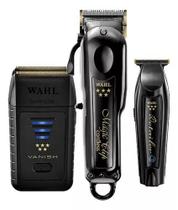Kit Wahl Combo Black Magic Clip Detailer Shaver Vanish Bivolt