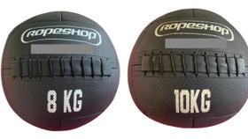 Kit Wall Ball 8 Kg + Wall Ball 10 Kg 100% couro - RopeShop