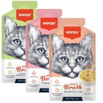 Kit wanpy caldinhos para gatos 3 sabores mix irresistíveis Kit wanpy caldinhos para gatos 3 sabores mix irresistíveis