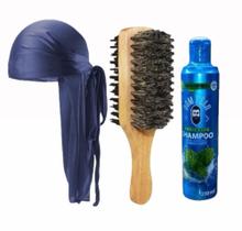 Kit Waves 1 Durag 1 Escova Dupla E 1 Shampoo