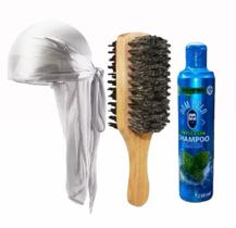 Kit Waves 1 Durag 1 Escova Dupla E 1 Shampoo