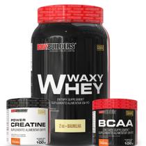 Kit Waxy Whey 2kg + BCAA 4,5 100g + Power Creatina 100g Bodybuilders