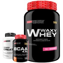 Kit Waxy Whey 2kg + BCAA 4,5 100g + Power Creatina 100g Bodybuilders