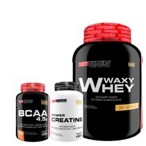 Kit Waxy Whey 2kg + BCAA 4,5 100g + Power Creatina 100g Bodybuilders