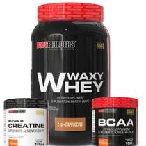 Kit Waxy Whey 2kg + BCAA 4,5 100g + Power Creatina 100g Bodybuilders