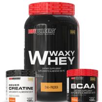 Kit Waxy Whey 2kg + BCAA 4,5 100g + Power Creatina 100g Bodybuilders