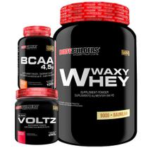 Kit Waxy Whey (35%) 900g + BCAA 100g + Pré treino - Bodybuilders