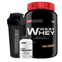 Kit Waxy Whey 900g + Power Creatina 100g + Coqueteleira - BodyBuilders
