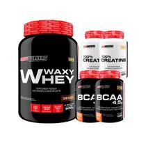 Kit Waxy Whey Chocolate + 2X Bcaa 100G + 2X Creatina 100G