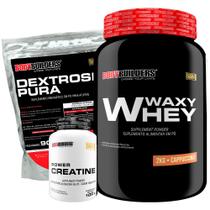 Kit Waxy Whey Protein 2kg + Creatina 100g + Dextrose 900g - Bodybuilders