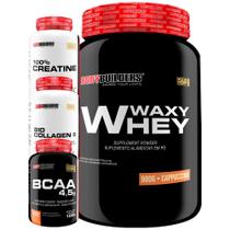 KIT Waxy Whey Protein 900g + BCAA 4.5 100g + Creatina 100g + Bio Collagen 200g - Bodybuilders