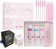 Kit We Bella Brow Lamination Anvisa Plastico Filme Escovinha Microbrush Aplicador