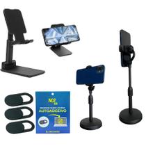 Kit Webcam Cover NO2SPY, Suporte Articulado 360 e Suporte Dobrável NO2Problems Privacidade, Conforto e Praticidade