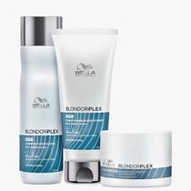 Kit Wella BlondorPlex Shampoo 250ml + Condicionador 200ml + Máscara 150ml