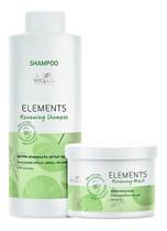Kit Wella Elements Shampoo 1l + Máscara 500ml