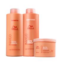 Kit Wella Enrich Shampoo + Condicionador 1000ml + Máscara 500g