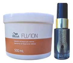 Kit Wella Fusion Máscara Recontrução 500ml Sebastian Dark Oil 30ml