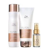 Kit Wella Fusion Oil Reflections Trio 3 Produtos Kit Wella Fusion Oil Reflections Trio 3 Produtos
