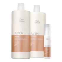 Kit Wella Fusion Shampoo 1L, Condicionador 1L, Amino 70ml