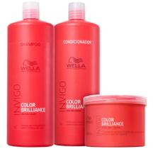 Kit Wella Invigo Color Brilliance Sh + Cond 1l + Masc 500gr - Wella Professionals