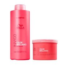 Kit Wella Invigo Color Brilliance Shampoo 1l + Máscara 500g Kit Wella Invigo Color Brilliance Shampoo 1l + Máscara 500g