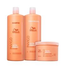 Kit Wella Invigo Nutri Enrich Shampoo 1000ml Condicionador 1000ml Mascara 500ml
