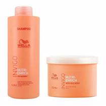 Kit Wella Invigo Nutri Enrich Shampoo 1L + Máscara 500g