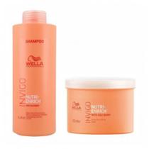 Kit Wella Invigo Nutri Enrich Shampoo 1l + Máscara 500g