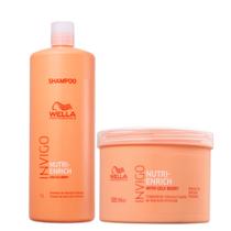 Kit Wella Invigo Nutri Enrich Shampoo 1L + Máscara 500ml - Wella Professional