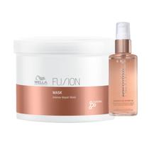 Kit Wella Máscara Fusion 500ml + Shine Oil Revival