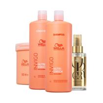 Kit Wella Nutri Enrich - Sh 1L e Cond 1L e Másc 500 ml e Óleo 100 ml